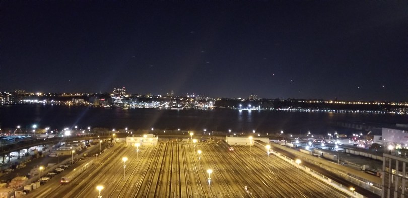 Looking out into the Hudson from Vessel at Hudson Yards in NYC